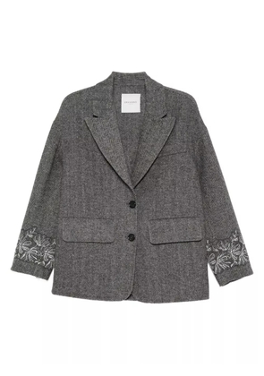 ERMANNO FIRENZE herringbone-pattern blazer - Grey
