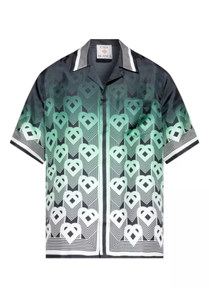 Casablanca monogram gradient silk shirt - Green