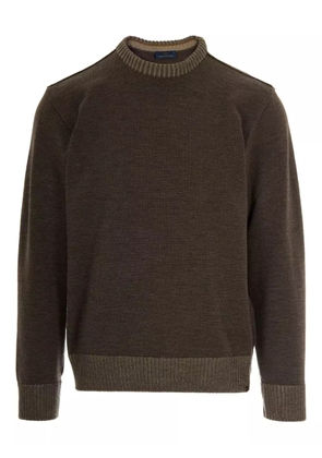 Paul & Shark ribbed-hem wool sweater - Brown