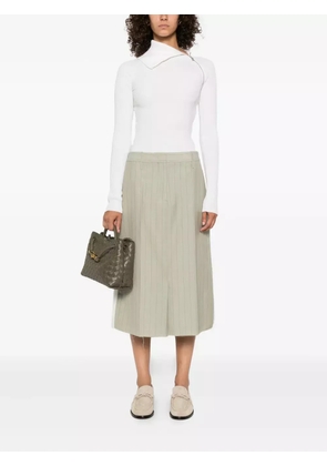 Sportmax ribbed zip-front sweater - White