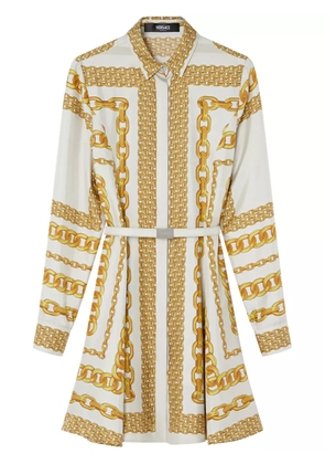 Versace Treasure silk midi shirt dress - White