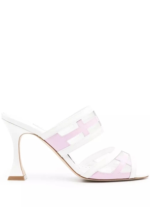 Manolo Blahnik 90mm Avespamu peep-toe sandals - White