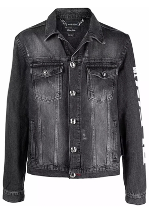 Philipp Plein logo denim jacket - Grey