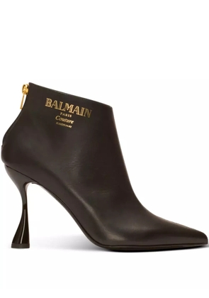 Balmain 95mm Eden leather ankle boots - Black