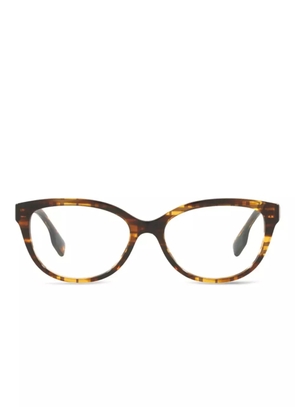 Burberry Eyewear Esme top-check glasses - Brown