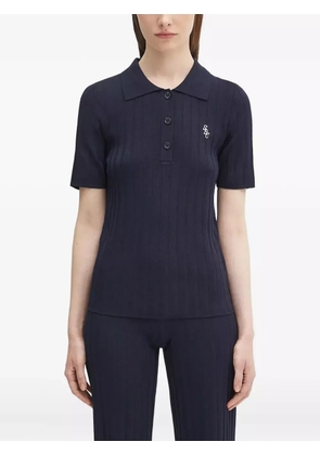Sporty & Rich ribbed polo shirt - Blue
