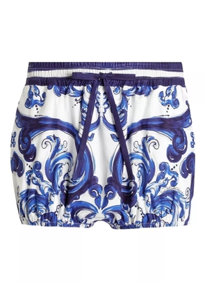 Dolce & Gabbana Majolica-print poplin shorts - White