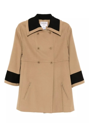 CHANEL Pre-Owned 1998 double-breasted coat - Brown