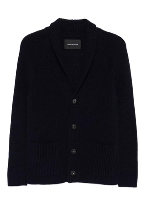 Tagliatore shawl-collar patch-pocket cardigan - Blue