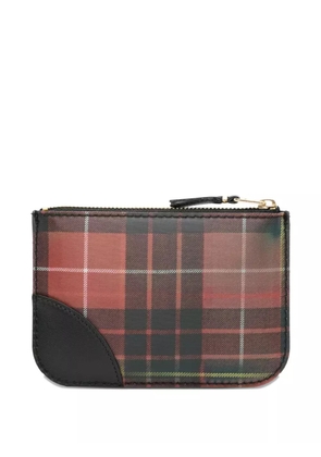Comme Des Garçons Wallet tartan zip wallet - Red