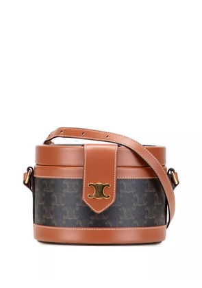 Celine Pre-Owned 2020 Medium Triomphe Coated Canvas Tambour crossbody bag - Brown