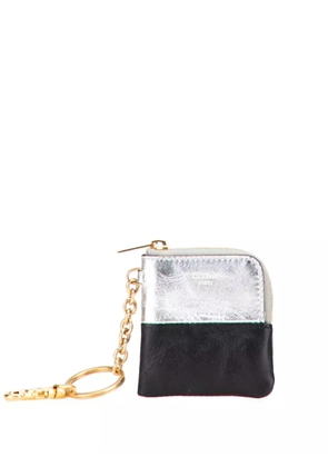 Celine Pre-Owned 2012-2018 Bicolor Leather Key Ring coin pouch - Black