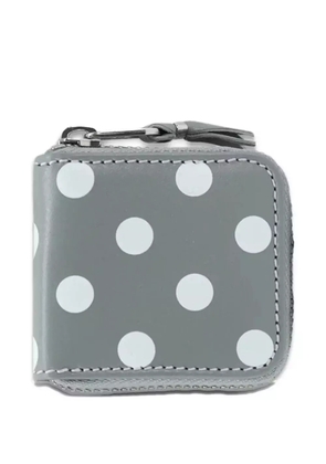 Comme Des Garçons Wallet Leather Line Coin polka-dot pouch - Grey