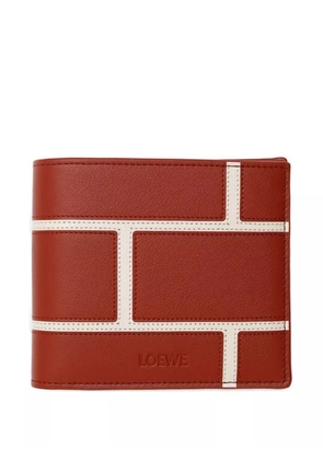 LOEWE Bi-fold leather panelled wallet - Red