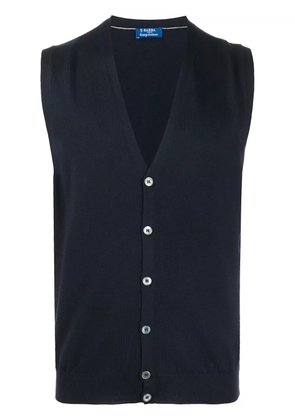 Barba V-neck cardigan - Blue