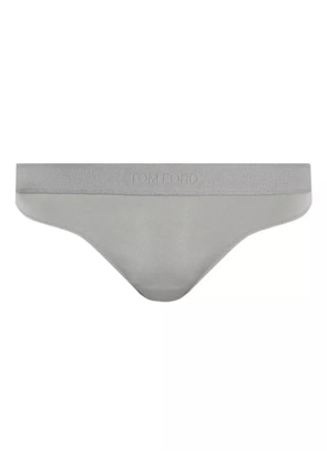 TOM FORD logo-waistband thong - Green