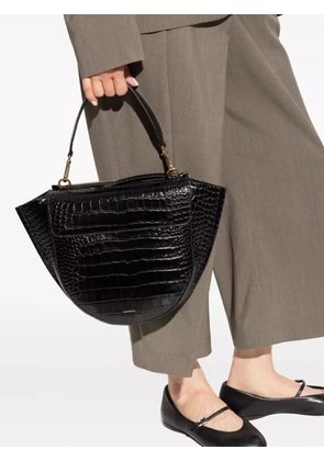 Wandler Mia crocodile-effect tote bag - Black