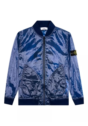 Stone Island number-detail bomber jacket - Blue