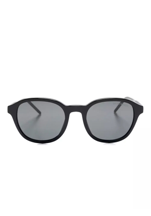 Emporio Armani logo-plaque sunglasses - Black