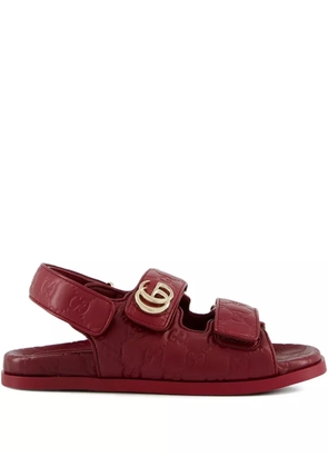 Gucci Double G flat sandals - Red
