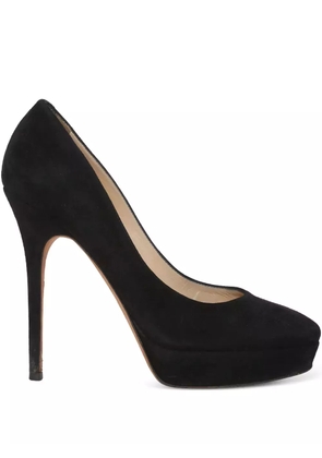 Jimmy Choo Pre-Owned 130mm suede heeled pumps - Black