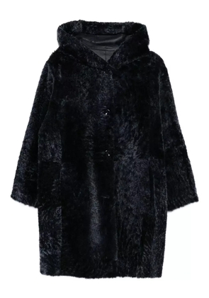 Manzoni 24 hooded shearling jacket - Blue