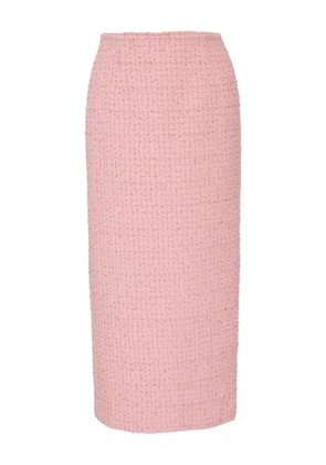 Carolina Herrera tweed pencil midi skirt - Pink
