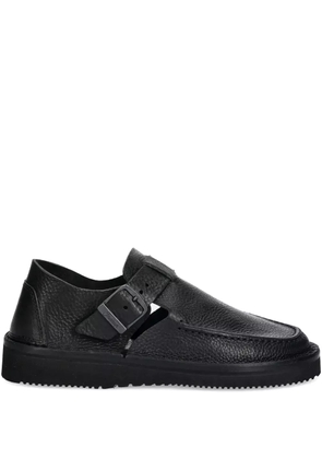 Fracap buckle-fastening leather loafers - Black