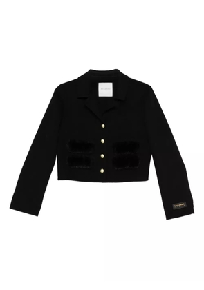 ERMANNO FIRENZE detailed buttoned cropped jacket - Black