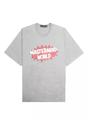 Mastermind World logo-print T-shirt - Grey