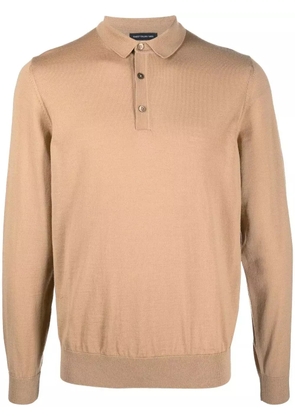 BOSS long-sleeve polo shirt - Neutrals