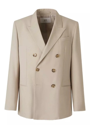 AMI Paris double-breasted wool blazer - Neutrals