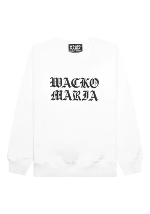 WACKO MARIA embroidered crew neck sweatshirt - White