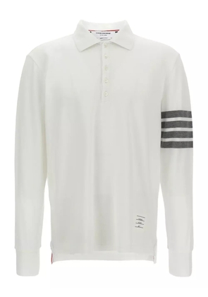 Thom Browne Classic 4Bar long-sleeve polo shirt - White