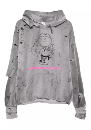 WESTFALL cartoon-print hoodie - Grey