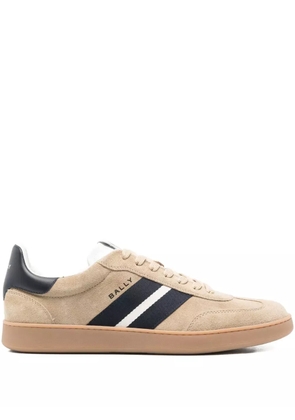 Bally Retro stripe-detail suede sneakers - Neutrals