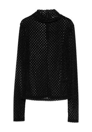 Patrizia Pepe mesh-panel blouse - Black
