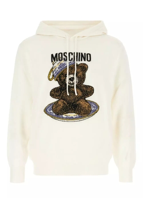 Moschino teddy-print hooded sweater - Neutrals