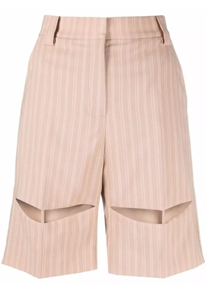 Krizia pinstripe bermuda shorts - Neutrals