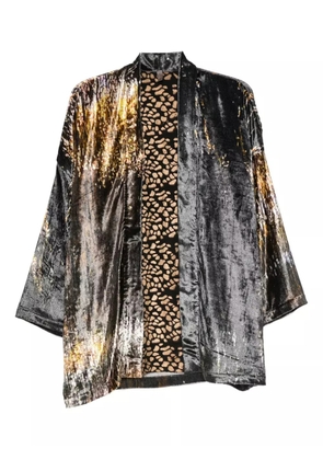 YAVI silk velvet jacket - Black