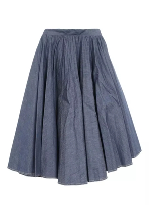 Christian Dior Pre-Owned 2010s pleated denim skirt - Blue