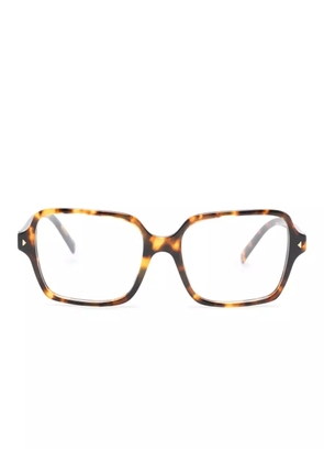 Prada Eyewear tortoiseshell-effect square-frame glasses - Brown