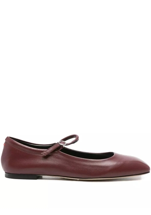 Aeyde leather buckle flat pumps - Red