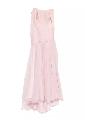 M.Marquise Adelina pleated strapless dress - Pink