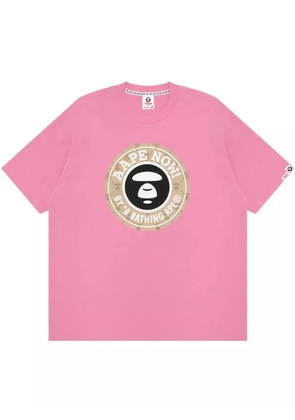 AAPE BY *A BATHING APE® logo-print T-shirt - Pink