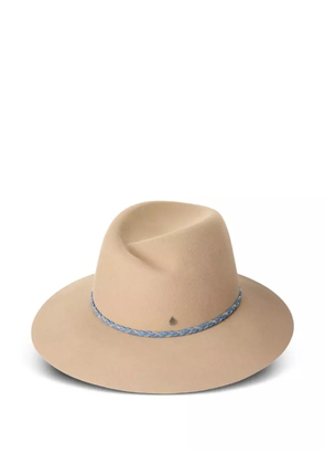 Maison Michel logo-plaque hat - Neutrals