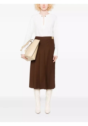 Antonelli button-detailed long-sleeve tunic top - White