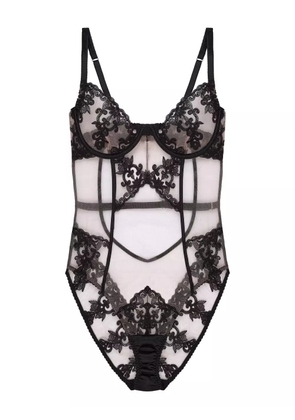 Fleur Of England Onyx floral-lace body - Black