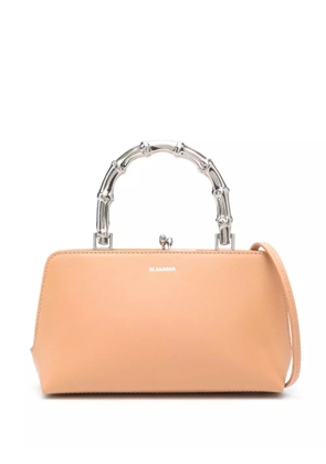 Jil Sander logo-print leather tote bag - Neutrals