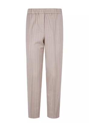 Peserico pinstripe elasticated-waist trousers - Neutrals